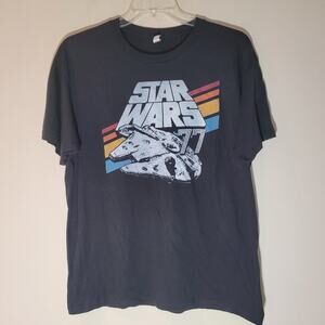 Star Wars Men's Millennium Falcon Retro Tshirt Size XL